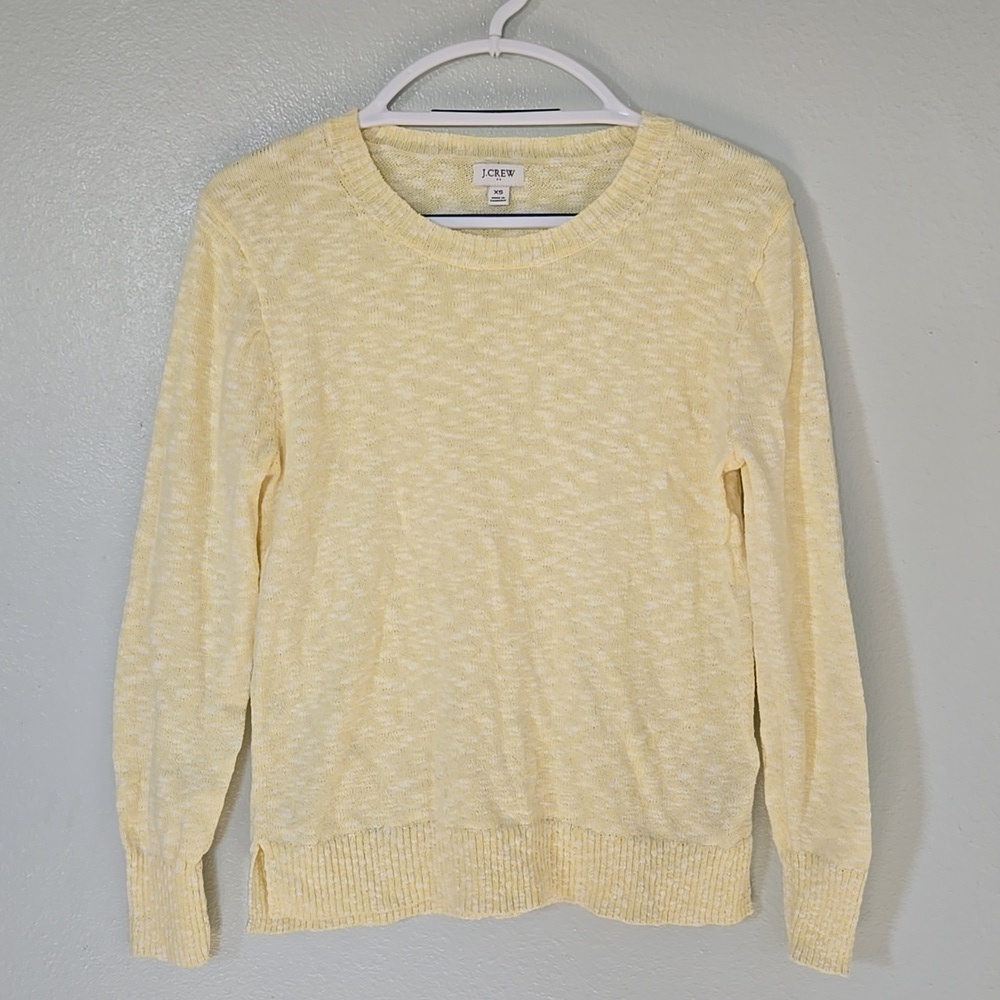 J. Crew | Butter Yellow Crew Neck Light Sweater Size XS